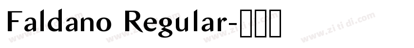 Faldano Regular字体转换